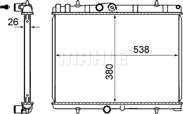 MAHLE CR 2014 000S - Radiator, racire motor parts5.com