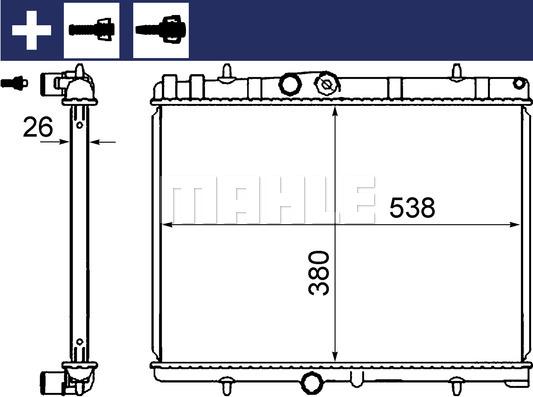 MAHLE CR 2014 000S - Radiator, racire motor parts5.com