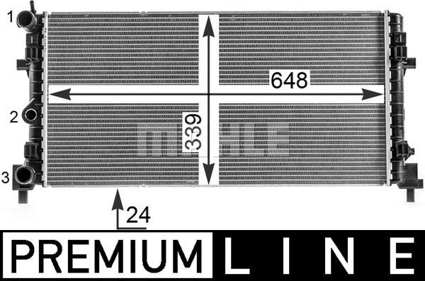 MAHLE CR 2082 000P - Hűtő, motorhűtés parts5.com