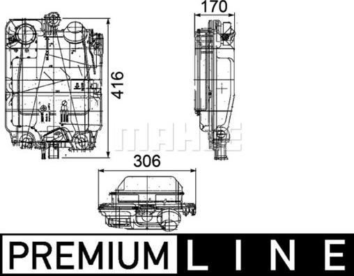 MAHLE CRT 102 000P - Δοχείο διαστολής, ψυκτικό υγρό parts5.com