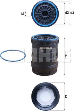 MAHLE KC 645D - Fuel filter parts5.com