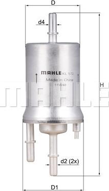 MAHLE KL 572 - Fuel filter parts5.com