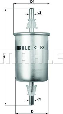 MAHLE KL 83 - Filtru combustibil parts5.com