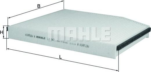 MAHLE LA 947 - Filter, interior air parts5.com