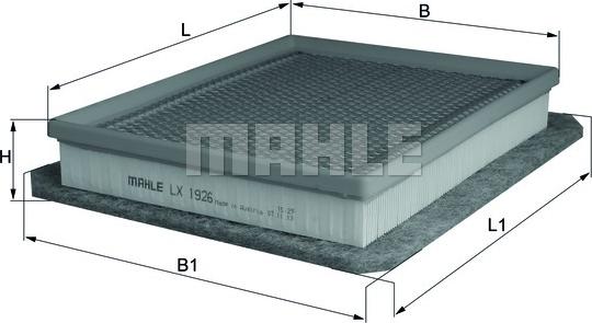 MAHLE LX 1926 - Filtro de aire parts5.com