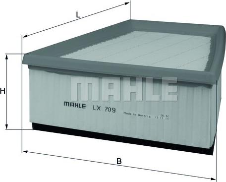 MAHLE LX 709 - Filtro de aire parts5.com