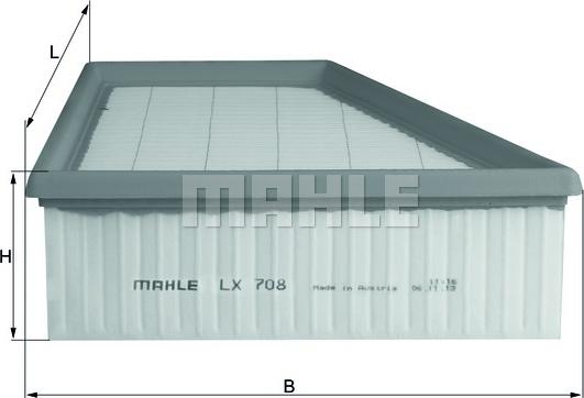 MAHLE LX 708 - Filtro de aire parts5.com