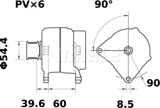 MAHLE MG 555 - Generátor parts5.com