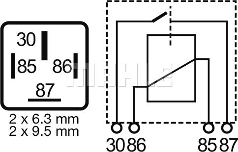 MAHLE MR 37 - Ρελέ, ρεύμα λειτουργίας parts5.com