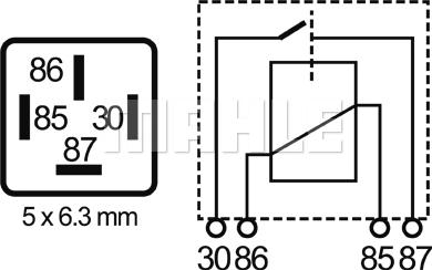 MAHLE MR 78 - Relé, pracovní proud parts5.com