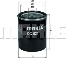 MAHLE OC 521 - Filtre à huile parts5.com