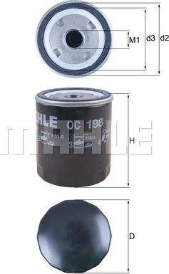 MAHLE OC 198 - Filter za ulje parts5.com