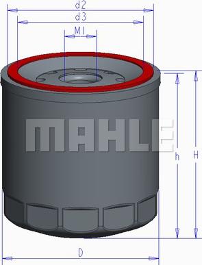 MAHLE OC 1196 - Õlifilter parts5.com