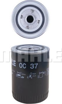 MAHLE OC 37 - Oil Filter parts5.com