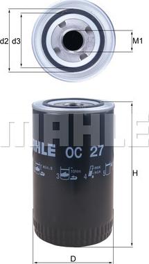 MAHLE OC 27 - Filtru ulei parts5.com