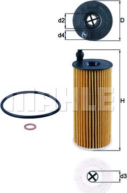 MAHLE OX 404D - Filter za ulje parts5.com