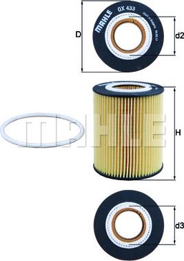 MAHLE OX 433D - Oil Filter parts5.com