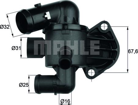 MAHLE TI 33 87 - Termostat,lichid racire parts5.com