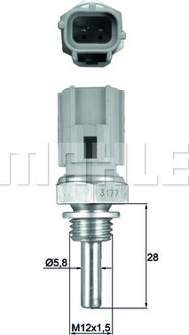 MAHLE TSE 27 - Czujnik, temperatura płynu chłodzącego parts5.com