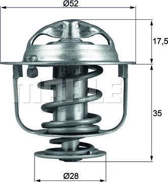 MAHLE TX 119 82D - Termostat, soğutma sıvısı parts5.com