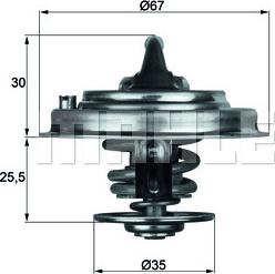 MAHLE TX 34 87D - Termostat, środek chłodzący parts5.com