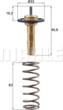 MAHLE TX 311 90D - Termostato, refrigerante parts5.com