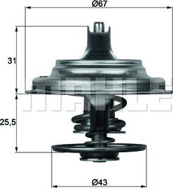 MAHLE TX 23 71D - Termostat,lichid racire parts5.com