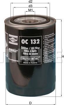 MAHLE OC 132 - Oil Filter parts5.com