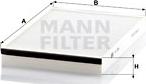 Mann-Filter CU 3054 - Filtr, wentylacja przestrzeni pasażerskiej parts5.com