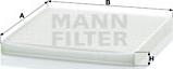 Mann-Filter CU 2131 - Filtre, air de l'habitacle parts5.com