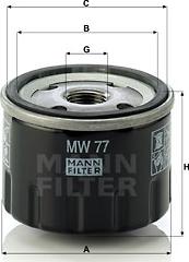 Mann-Filter MW 77 - Маслен филтър parts5.com