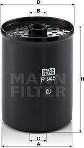 Mann-Filter P 945 x - Filtr paliwa parts5.com