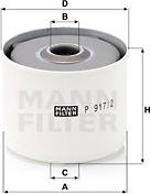 Mann-Filter P 917/2 x - Filtre à carburant parts5.com