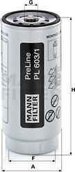 Mann-Filter PL 603/1 x - Горивен филтър parts5.com