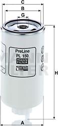 Mann-Filter PL 150 - Fuel filter parts5.com