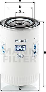 Mann-Filter W 940/41 - Filtro, sistema hidráulico operador parts5.com