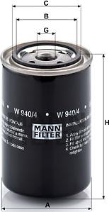 Mann-Filter W 940/4 - Öljynsuodatin parts5.com