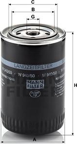 Mann-Filter W 940/50 - Olejový filtr parts5.com