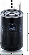 Mann-Filter W 940/15 n - Filtro de aceite parts5.com