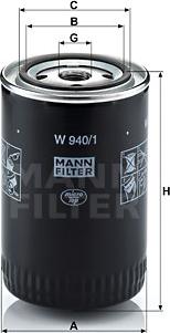 Mann-Filter W 940/1 - Olejový filter parts5.com