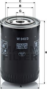 Mann-Filter W 940/3 - Filtre à huile parts5.com