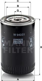 Mann-Filter W 940/21 - Olejový filtr parts5.com