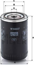 Mann-Filter W 940/27 - Φίλτρο λαδιού parts5.com