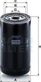 Mann-Filter W 950/17 - Filtru ulei parts5.com