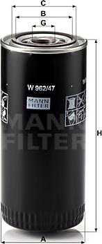 Mann-Filter W 962/47 - Φίλτρο λαδιού parts5.com