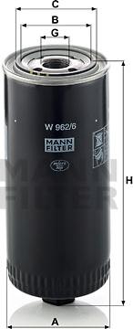 Mann-Filter W 962/6 - Filtru ulei parts5.com