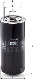 Mann-Filter W 962/14 - Φίλτρο λαδιού parts5.com