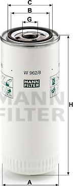 Mann-Filter W 962/8 - Filtro de aceite parts5.com