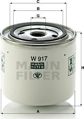 Mann-Filter W 917 - Filtre à huile parts5.com