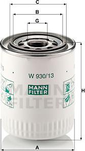 Mann-Filter W 930/13 - Filtru ulei parts5.com